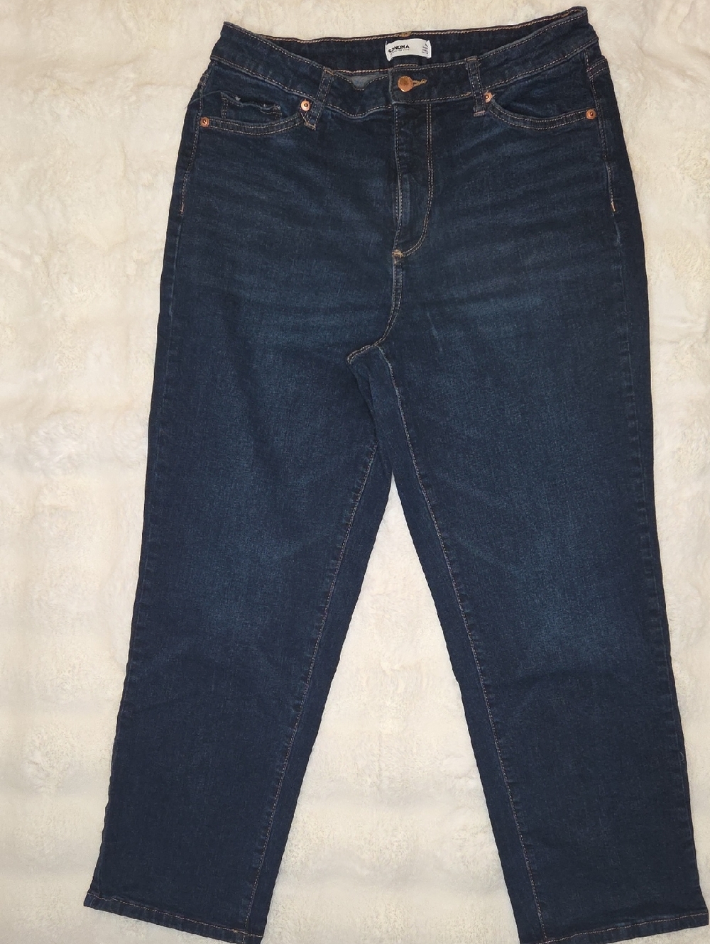 Sonoma Straight Leg Jeans in Dark Blue Wash